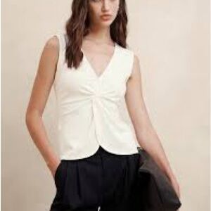 Banana republic drapey ponte twist Sleeveless Top